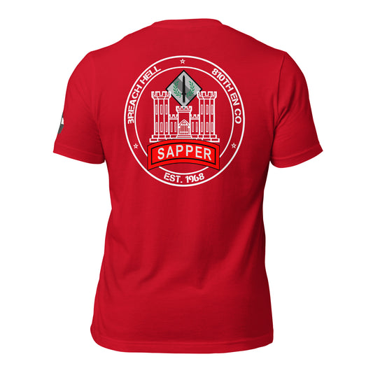 810th Engineer "Breach Hell" T-Shirt in red - PT Authorized